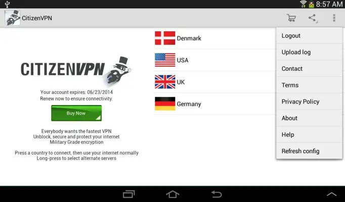 CitizenVPN android App screenshot 2